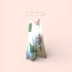 Sheri Martin Women’s White Floral Strap Dress - Lightweight Summer Dress - NEW